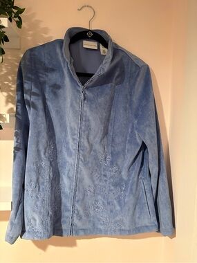 Alfred Dunner Embroidered Polyester Zip Front Jacket Size 12